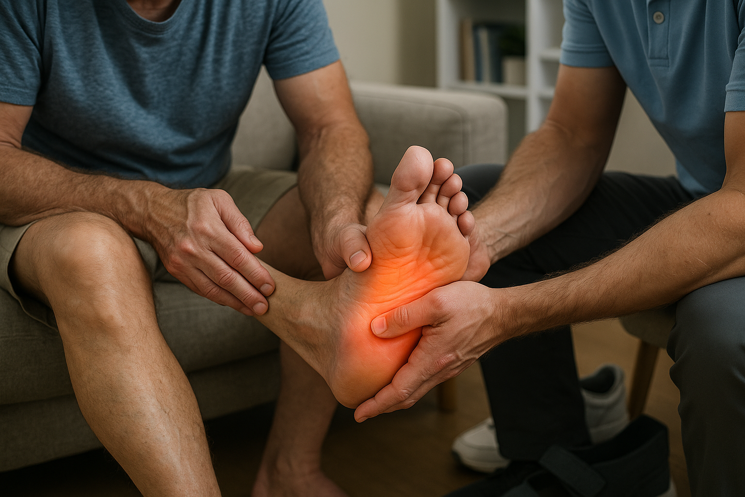 Neuropathische Schmerzen in den Füßen: Ursachen verstehen und Linderung finden - Illustration