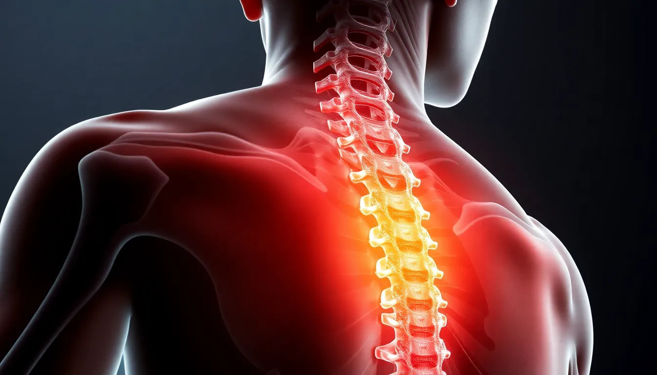 Schmerzfrei leben: So überwinden Sie einen bandscheibenvorfall im oberen rücken - Illustration