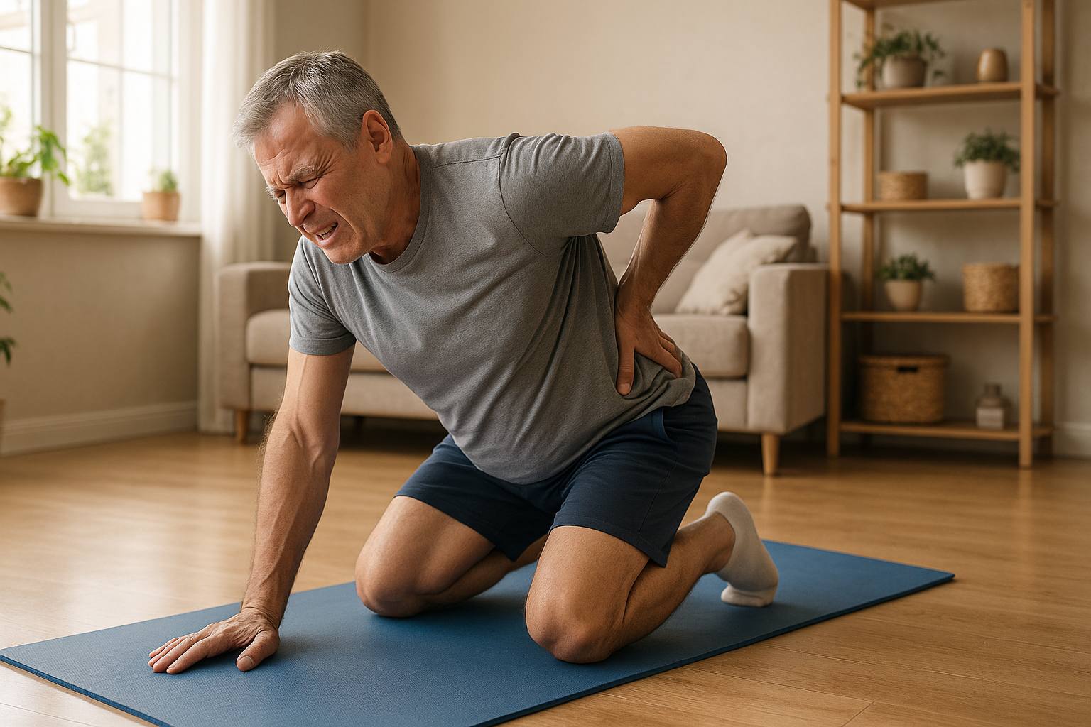 Übungsleser: effektive Übungen gegen Rückenschmerzen für zu Hause - Illustration
