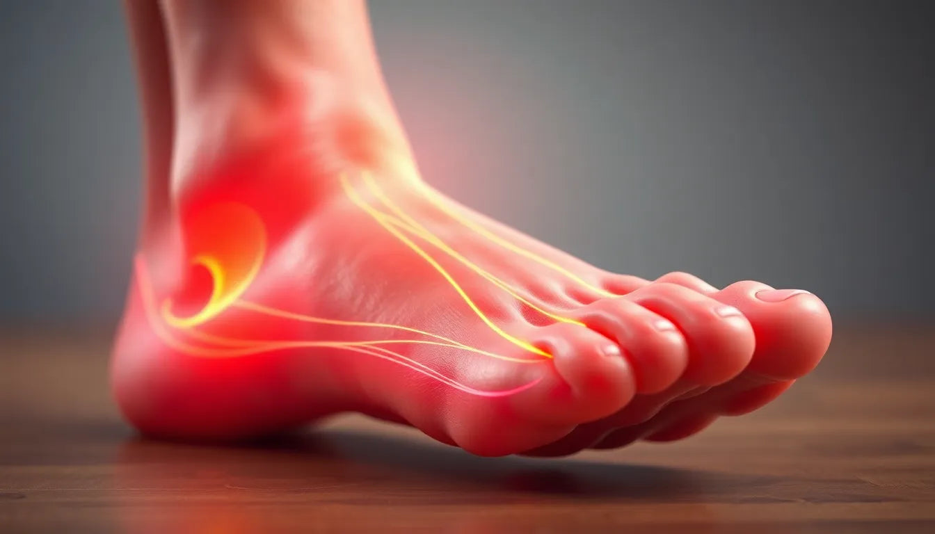 Übungsleser entdecken effektive Übungen für Fersensporn-Schmerzlinderung - Illustration