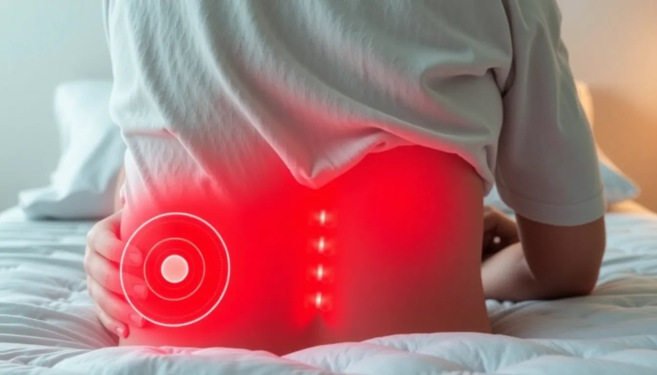 Morgens mit Rückenschmerzen? Entdecke, wie du schmerzfrei aufwachst - Illustration