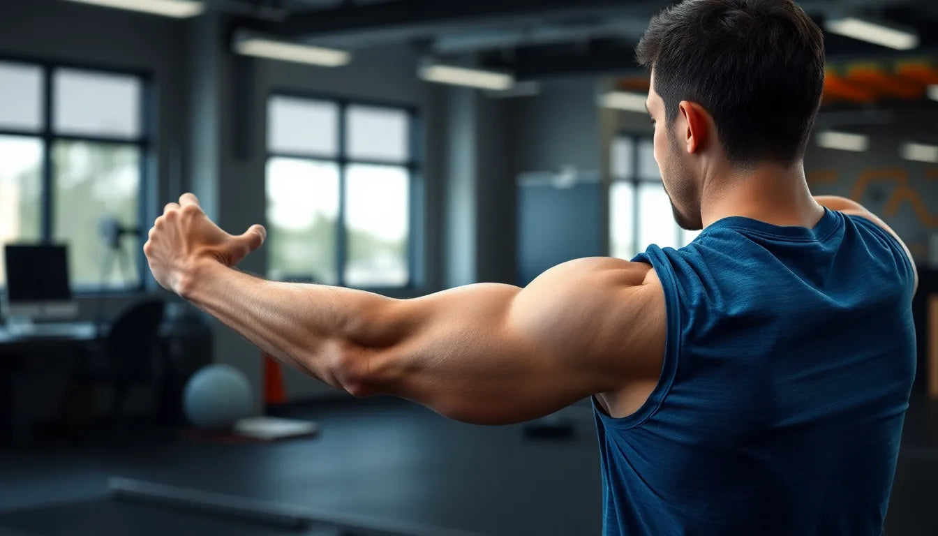 Übungsleser aufgepasst: effektive dehnübungen für starke arme - Illustration