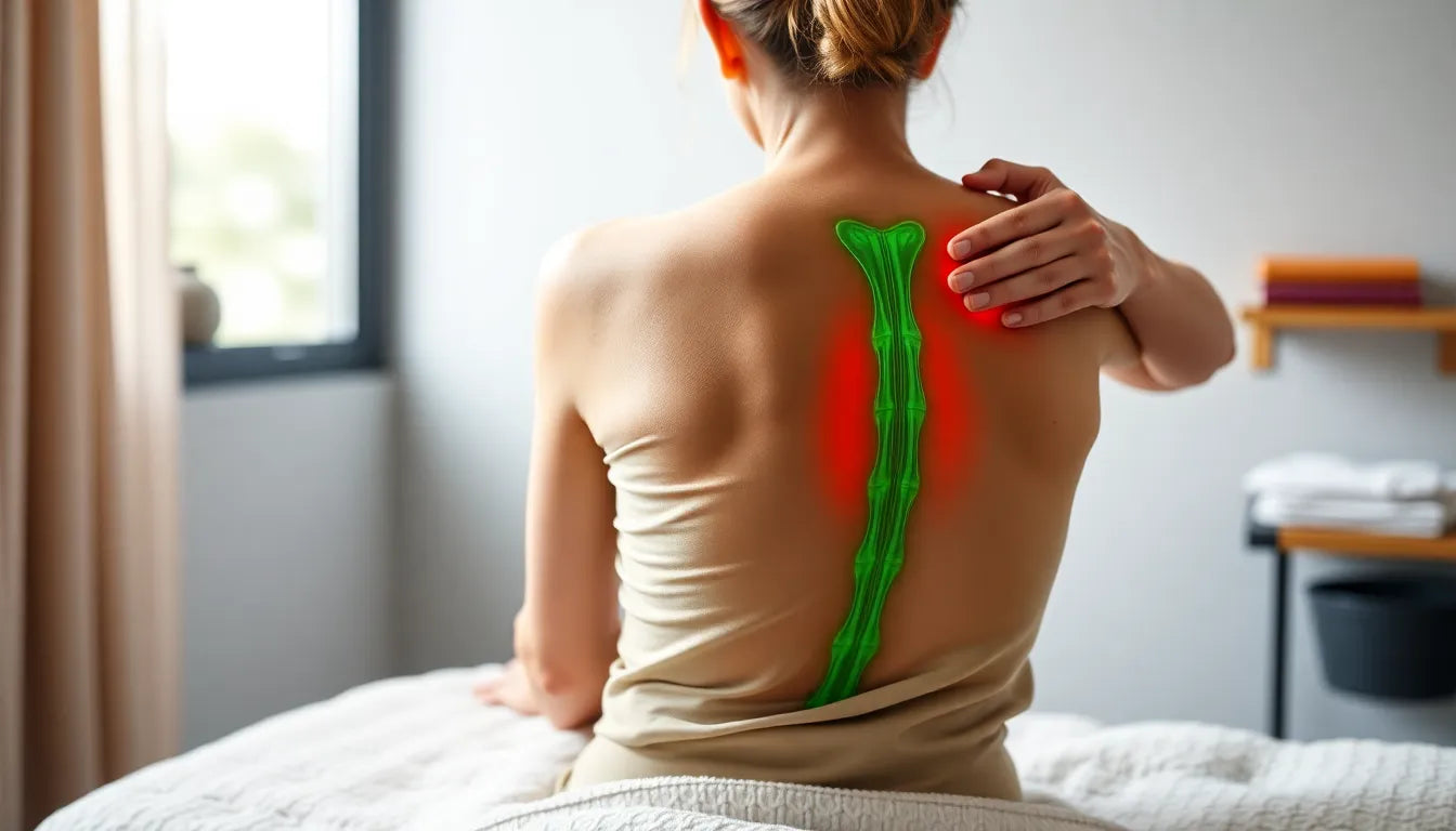 Massage als Lösung für Rückenschmerzen: Entspannung und Linderung vereint - Illustration