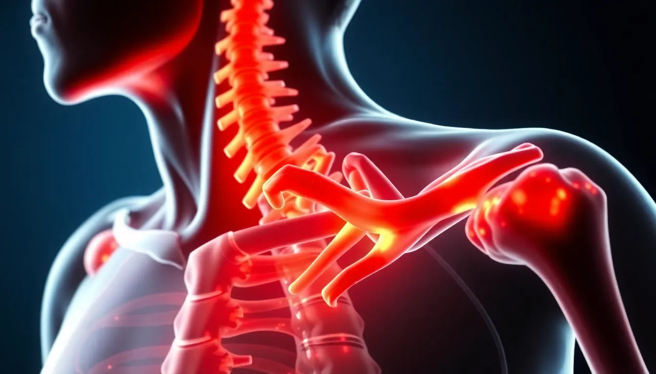Linderung für den Hals: Symptome eines Bandscheibenvorfalls erkennen - Illustration