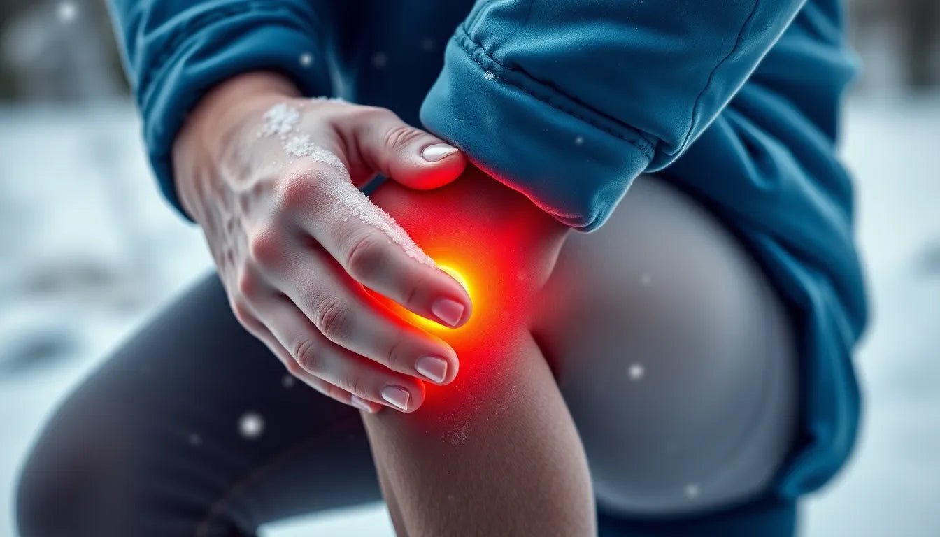 Kniebeschwerden bei Kälte verstehen und lindern - Illustration