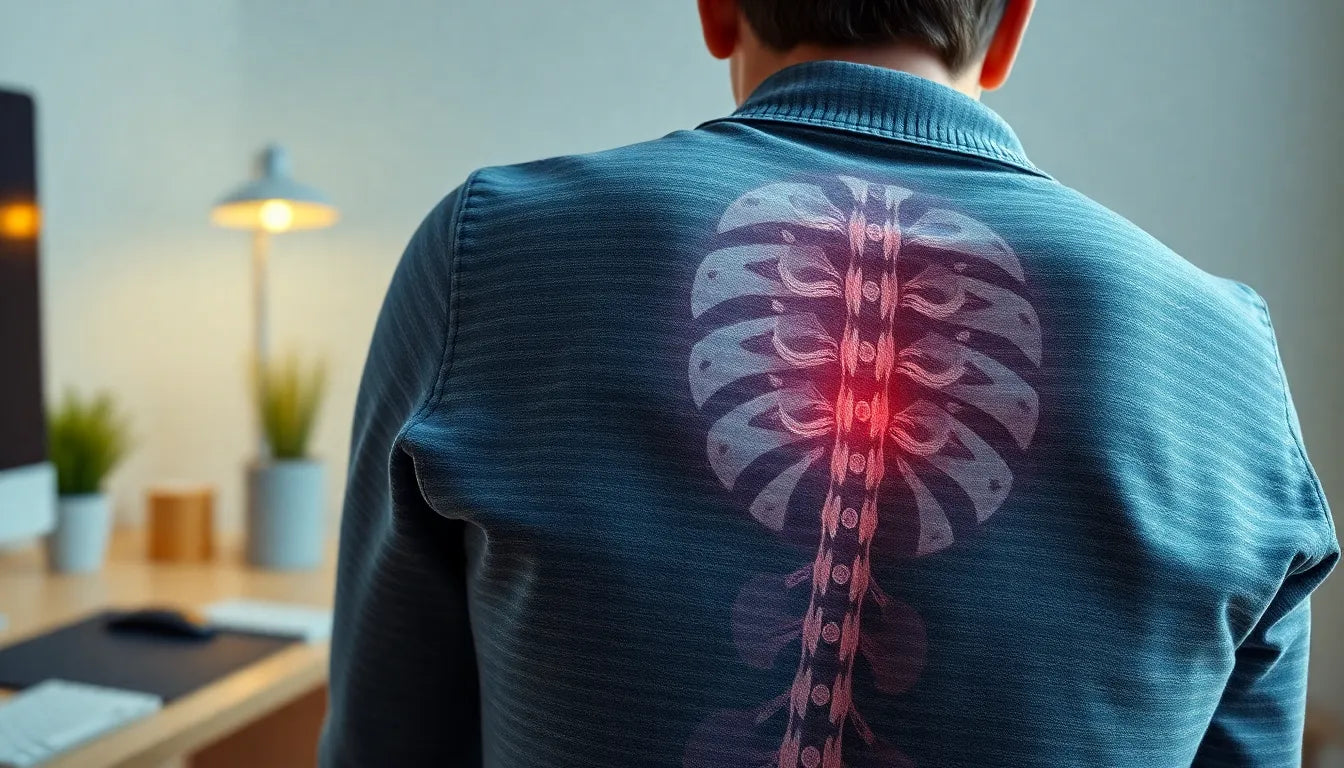 Corona und Rückenschmerzen verstehen: Ursachen und Linderung entdecken - Illustration