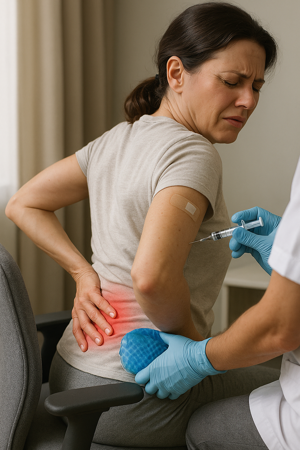 Schmerzen im unteren Rücken nach der Impfung natürlich lindern - Illustration