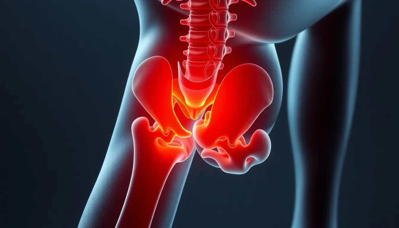 Schmerzen im unteren Rücken und Bein: Ursachen verstehen und Linderung finden - Illustration