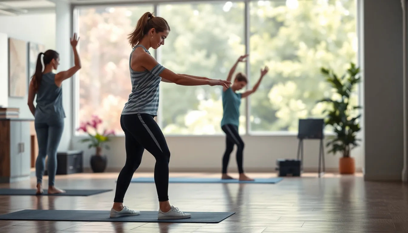 Übungsleser entdecken die besten dehnübungen für mehr flexibilität im Alltag - Illustration