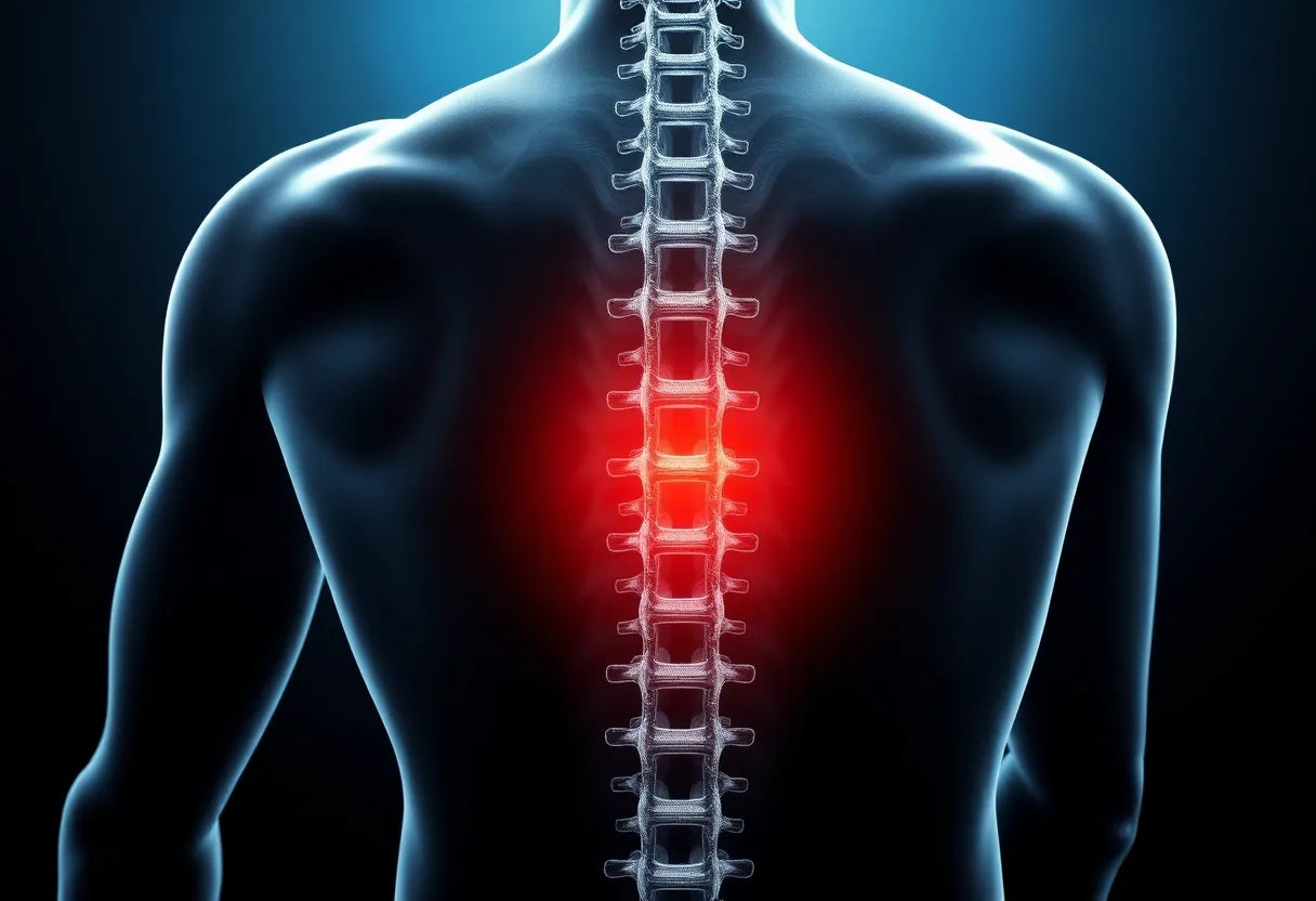 Rückenschmerzen ade: So erkennen und behandeln Sie einen bandscheibenvorfall in der lendenwirbelsäule - Illustration