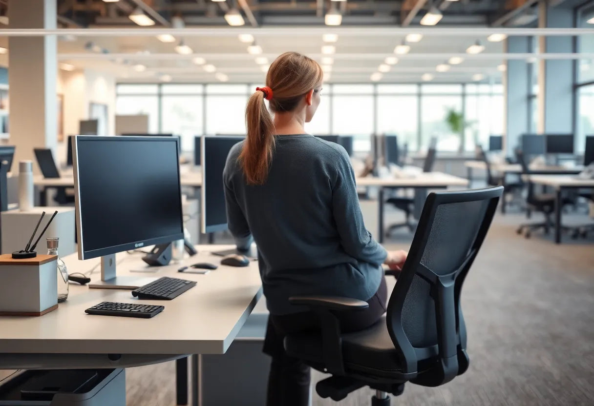 Berechnen Sie Ihre perfekte Sitzhöhe für gesundes Arbeiten - Illustration