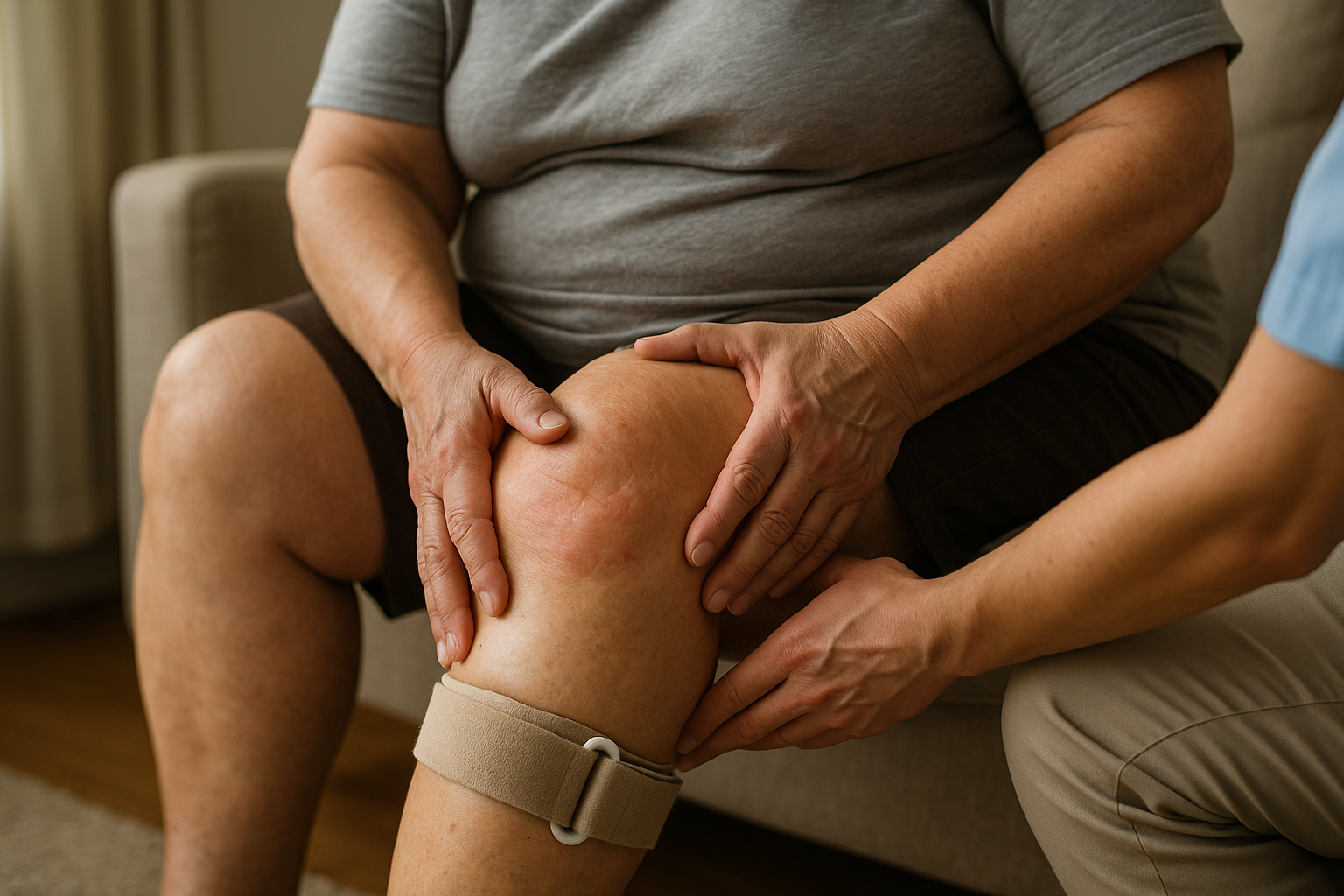 Knie arthrose verstehen und behandeln: Wege zur Schmerzlinderung im Alltag - Illustration