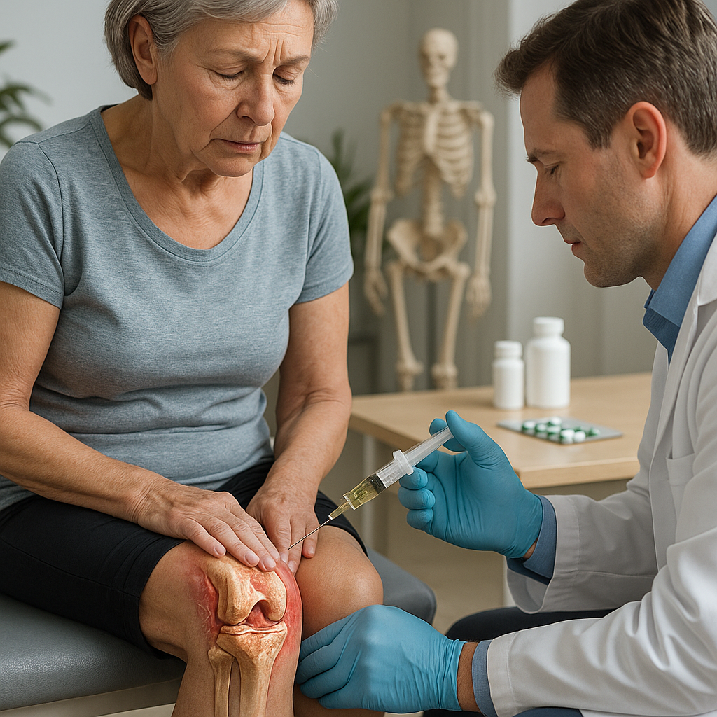 Entdecken Sie innovative Wege zur Arthrose-Behandlung: Mikronährstoffe, Injektionen und mehr - Illustration