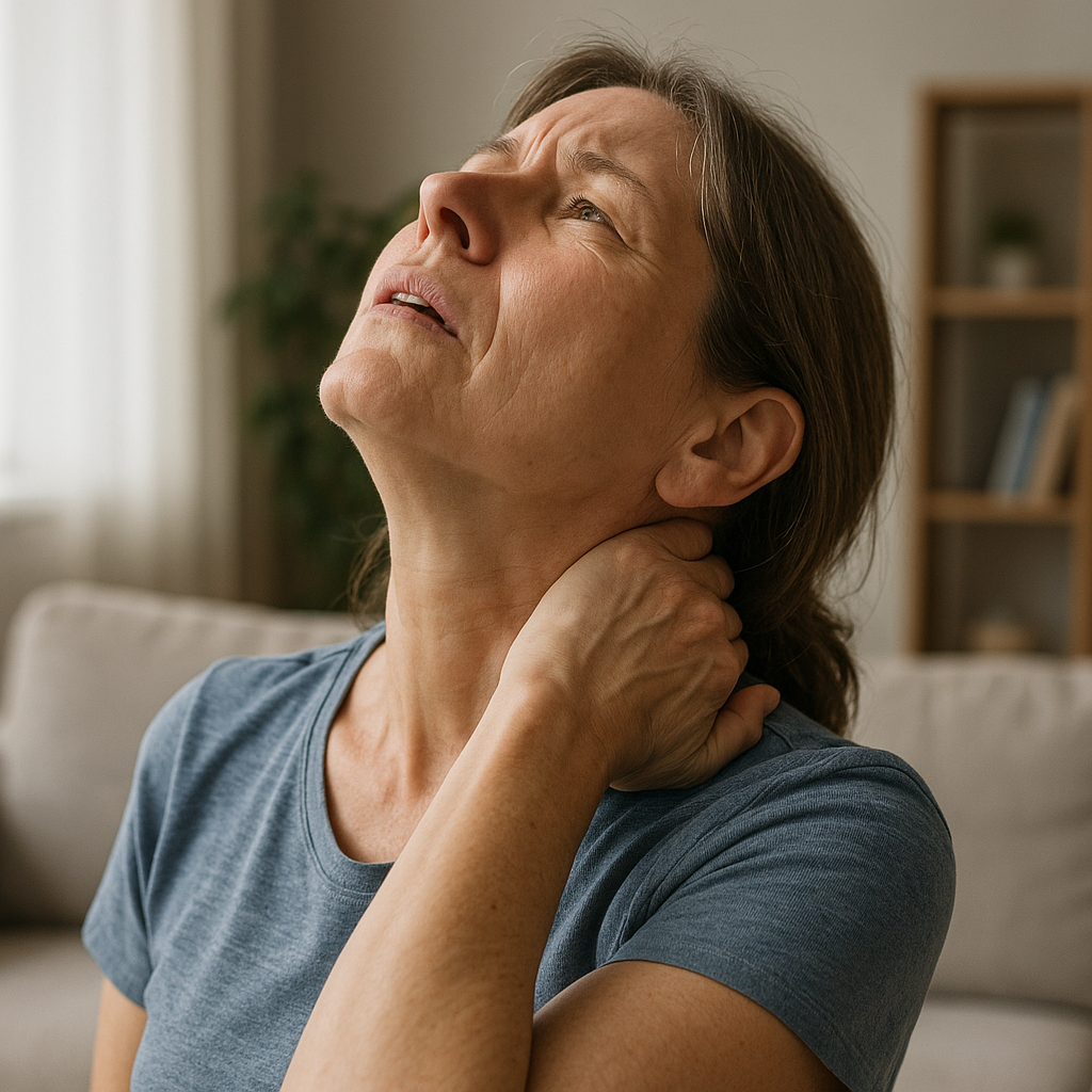 Nackenschmerzen beim Blick nach oben? So finden Sie Erleichterung! - Illustration