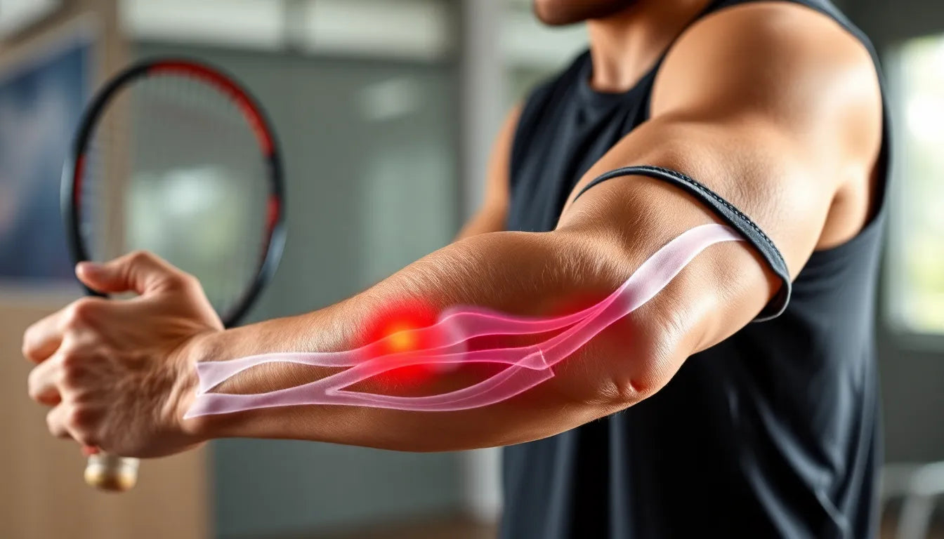 Übungsleser: effektive Übungen gegen den Tennisarm - Illustration