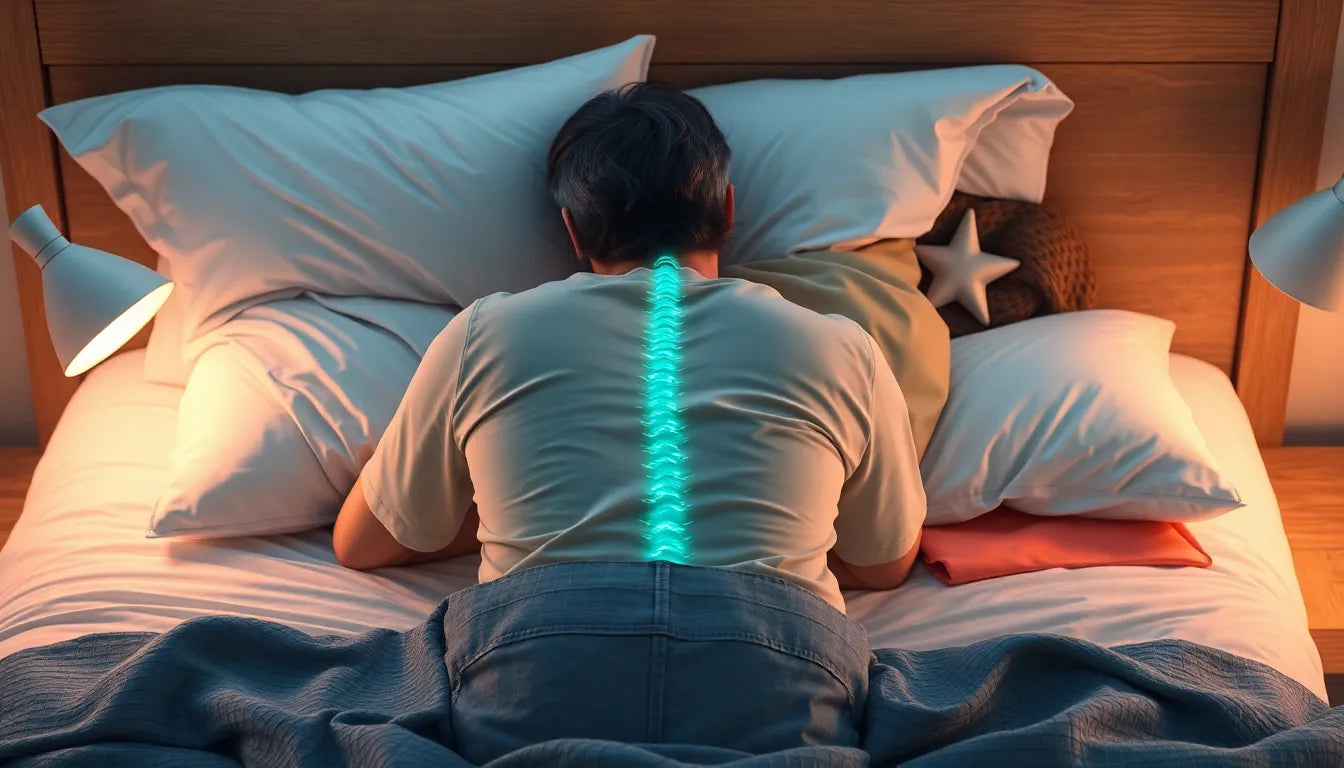 Entdecke die beste Schlafposition gegen Rückenschmerzen - Illustration
