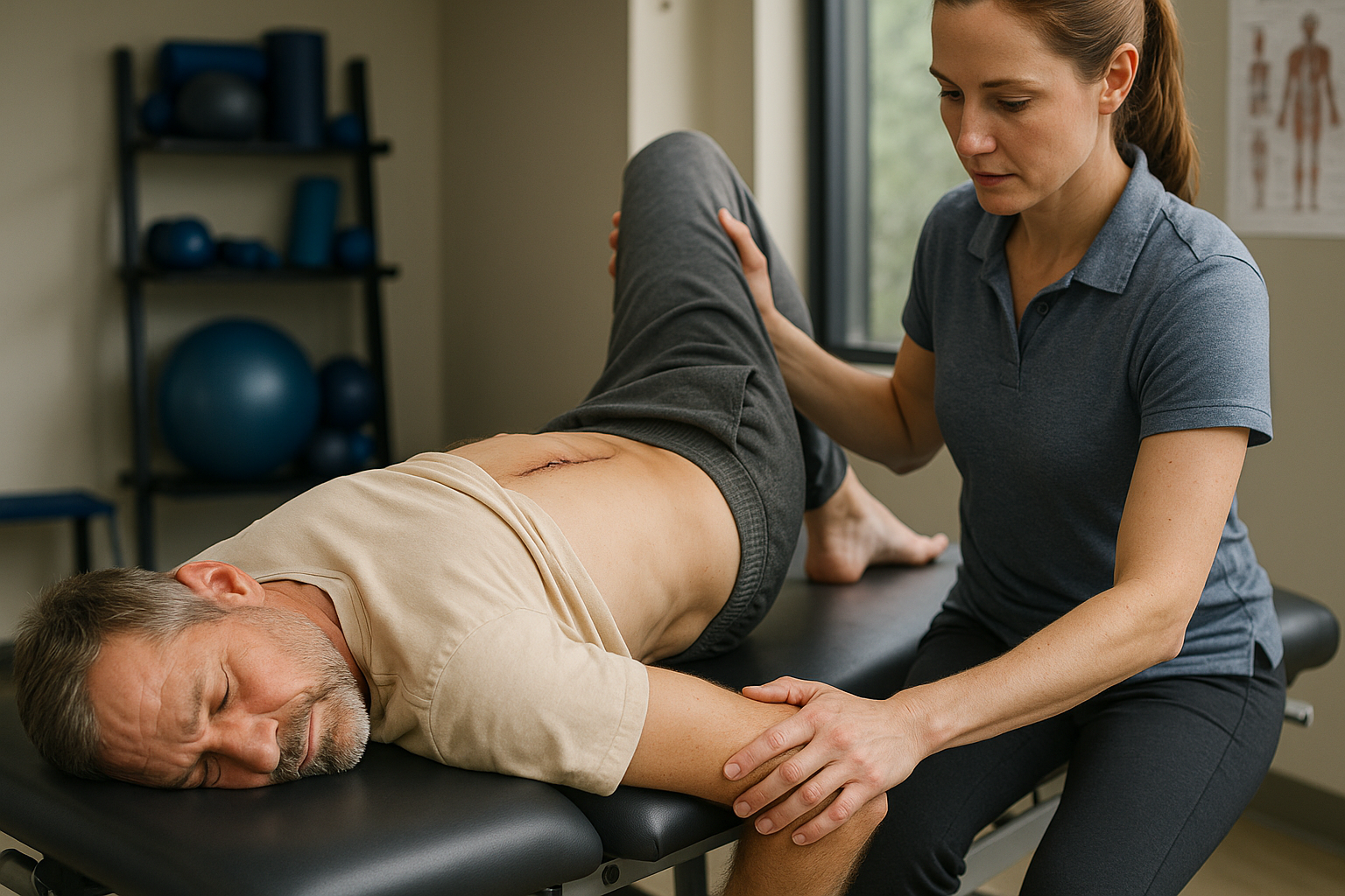 Übungsleser: sanfte Bewegungen für die Zeit nach der Wirbeloperation - Illustration