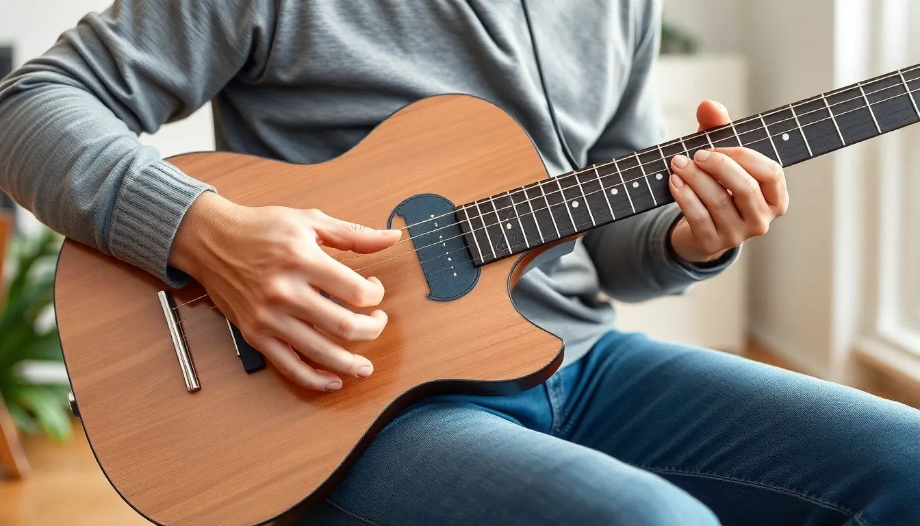 Rückenschmerzen beim Gitarrespielen vermeiden: Tipps für eine schmerzfreie Session - Illustration