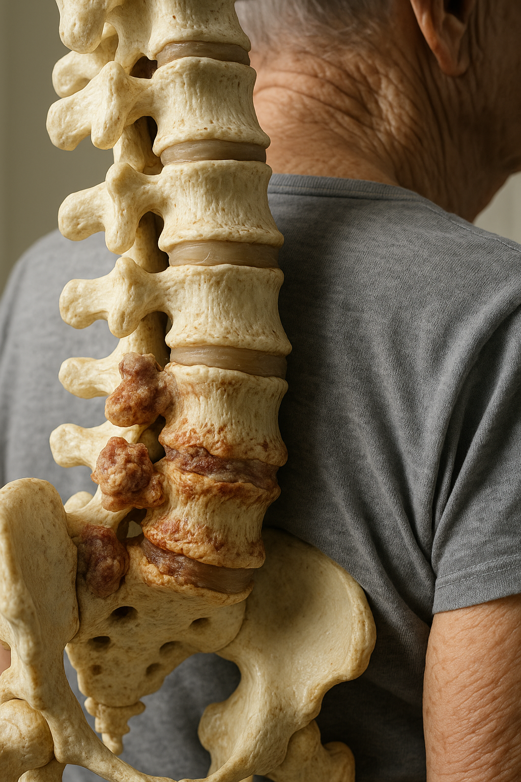 Übungsleser aufgepasst: wie Sie Gelenkveränderungen der Wirbelsäule mit gezielten Übungen lindern können - Illustration