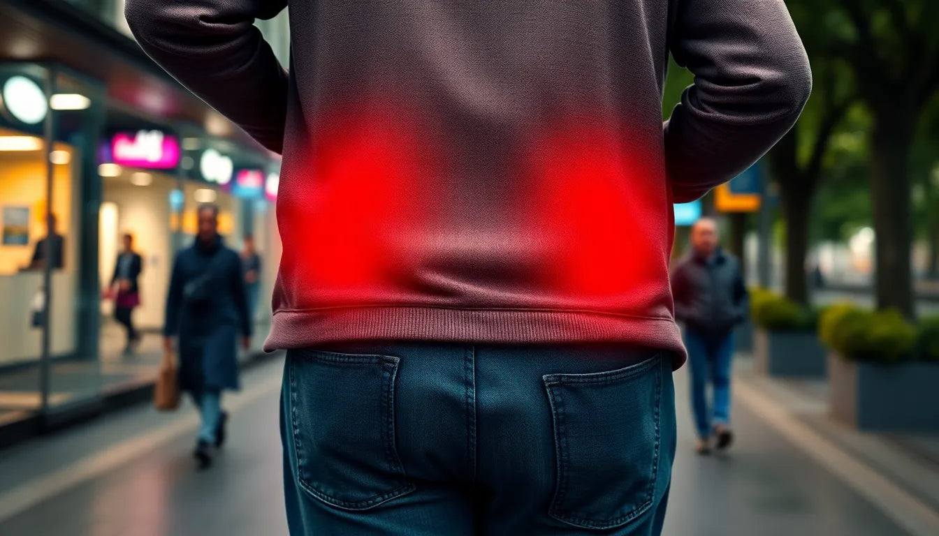 Finde Freiheit in der Bewegung trotz schmerzen im unteren Rücken beim Gehen - Illustration