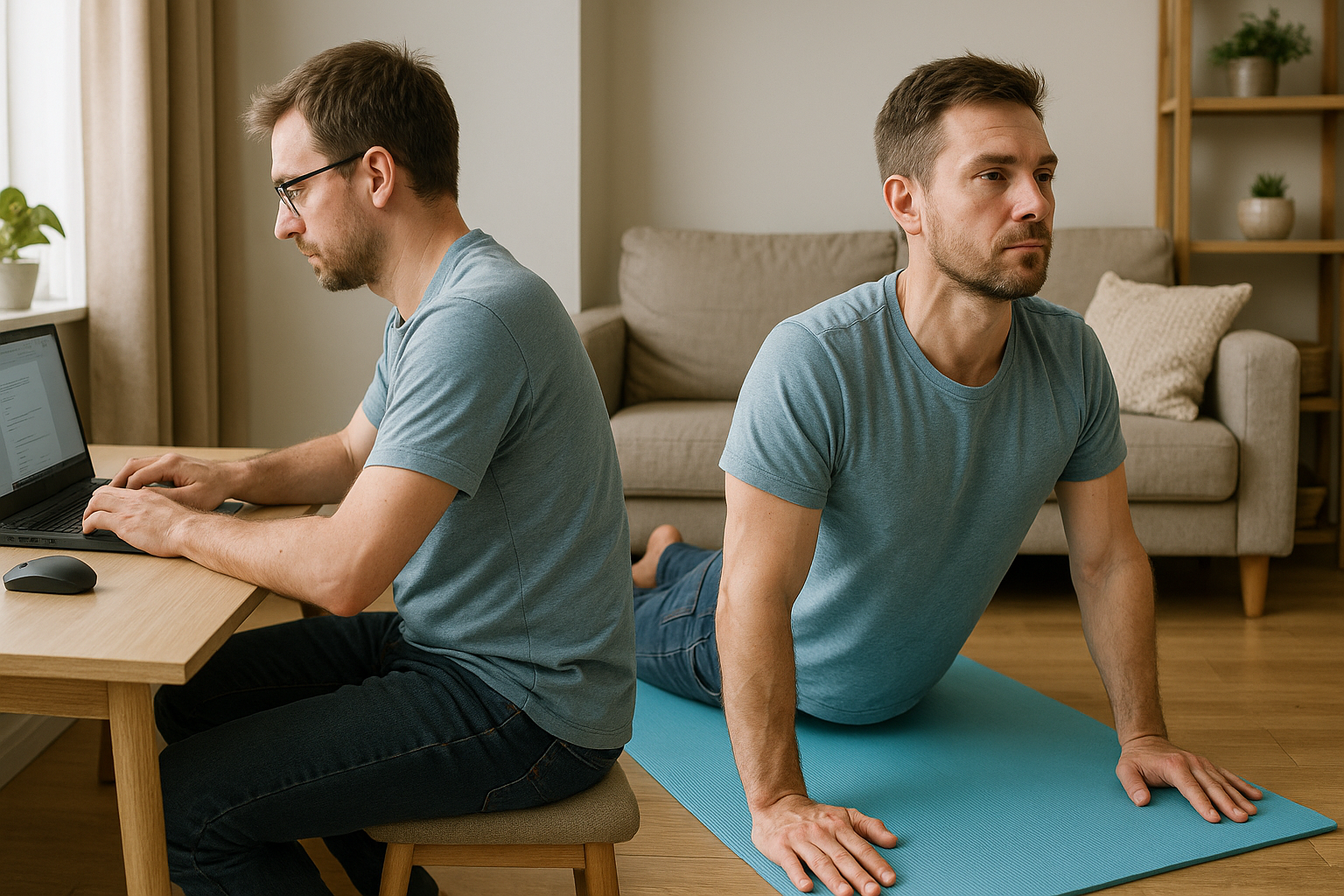 Übungsleser aufgepasst: effektive rückenübungen für zuhause, die schmerzen lindern - Illustration