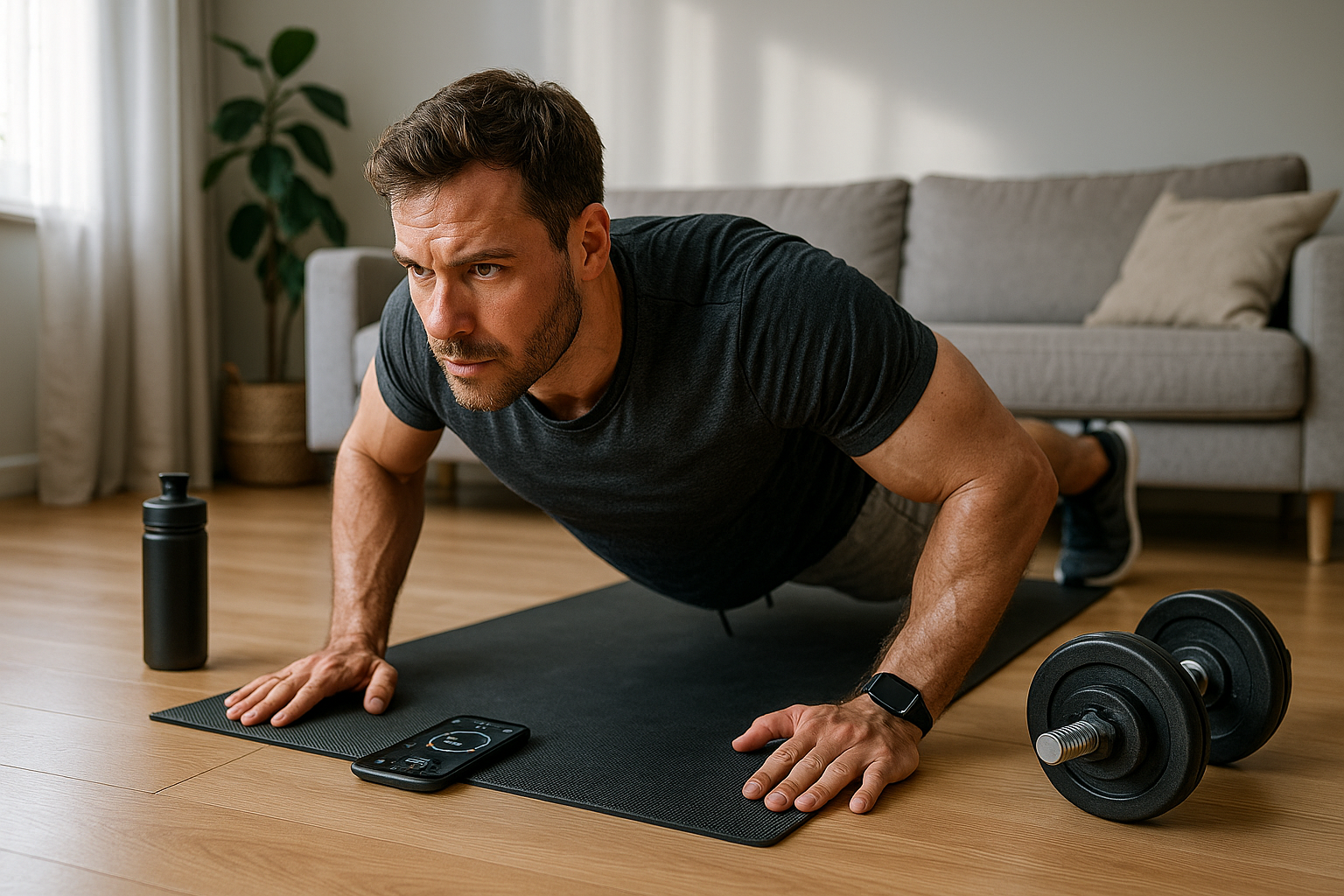 Entdecke die Kraft eines effektiven workouts für zu Hause - Illustration