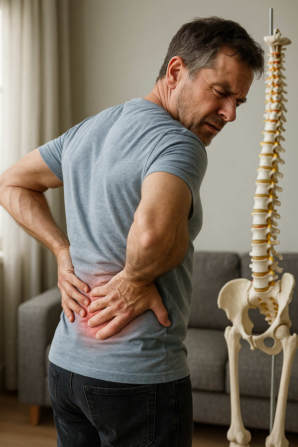 Erleichterung für den unteren Rücken: Wege zur Linderung von Rückenschmerzen entdecken - Illustration