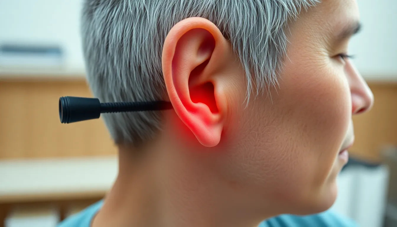 Entdecke die heilenden Kräfte der ohrakupunktur bei ischias-schmerzen - Illustration