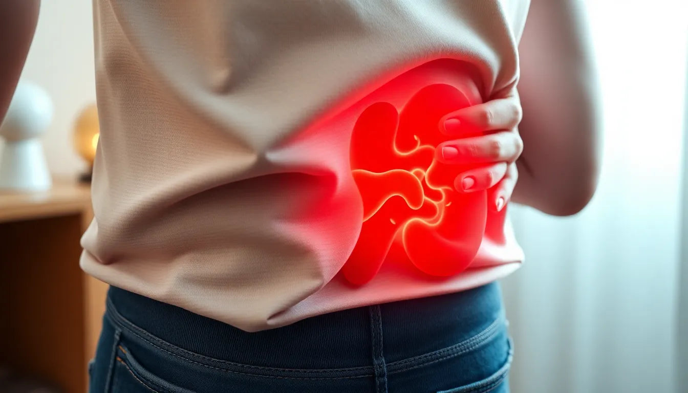 Schmerzen im Bauch, die in den Rücken ausstrahlen: Ursachen und Linderung finden - Illustration