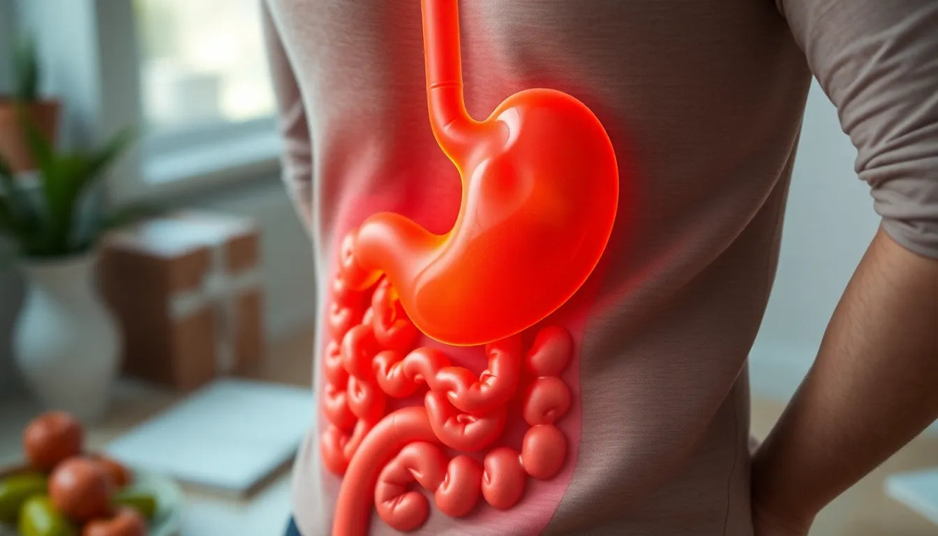 Schmerzen im Bauch und Rücken nach dem Essen lindern: Tipps und Lösungen - Illustration