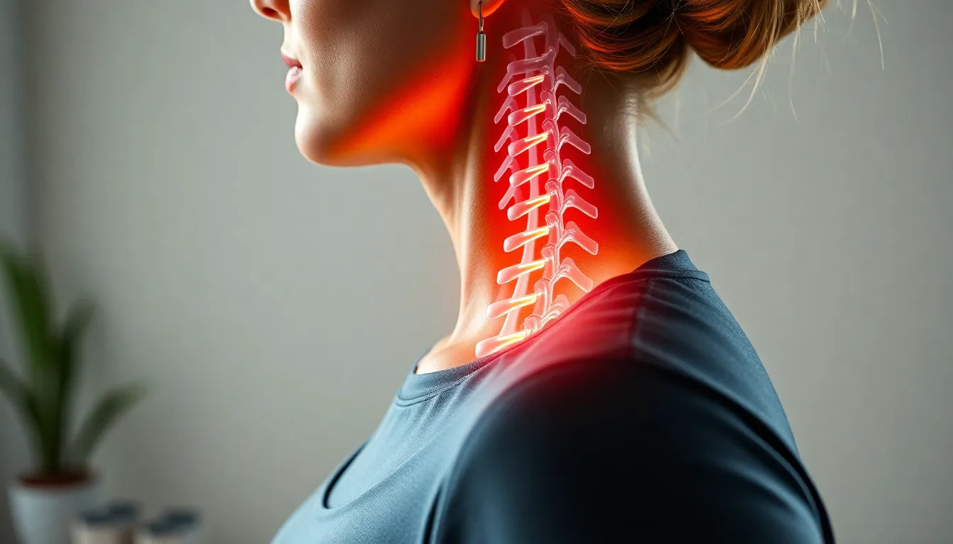 Effektive physiotherapie bei bandscheibenvorfall der hws: schmerzfrei durch bewegung - Illustration