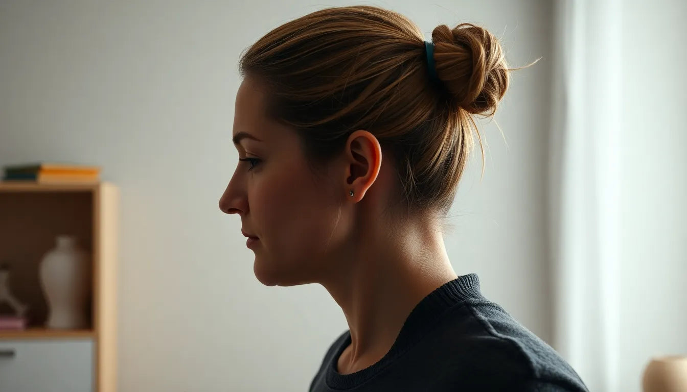 Übungsleser: effektive Übungen gegen Kopfschmerzen durch Verspannung entdecken - Illustration