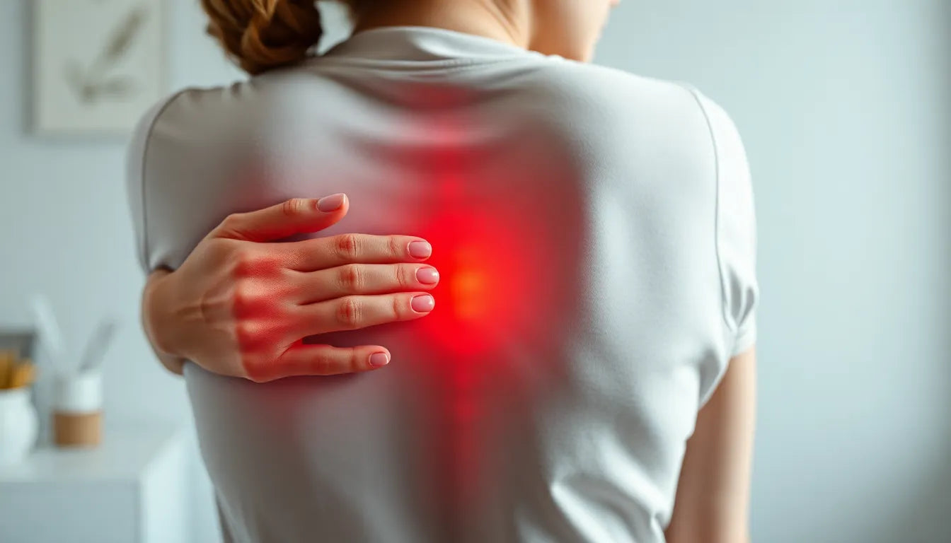 Rückenschmerzen in den Wechseljahren verstehen und lindern - Illustration