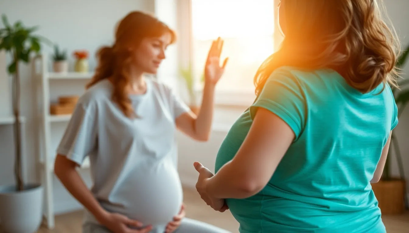 Übungsleser entdecken sanfte Linderung: Die besten Übungen für Schwangere bei Rückenschmerzen - Illustration