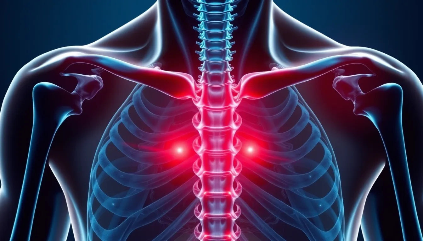 Verstehen Sie die Symptome eines Bandscheibenvorfalls bei BWS 7/8 und handeln Sie rechtzeitig - Illustration