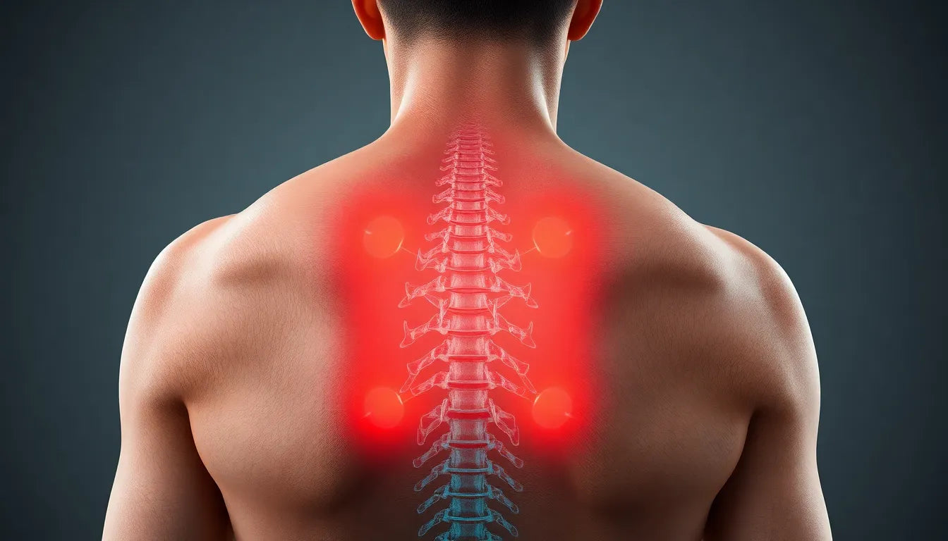 Schmerzen im oberen Rücken: Ursachen verstehen und lindern - Illustration