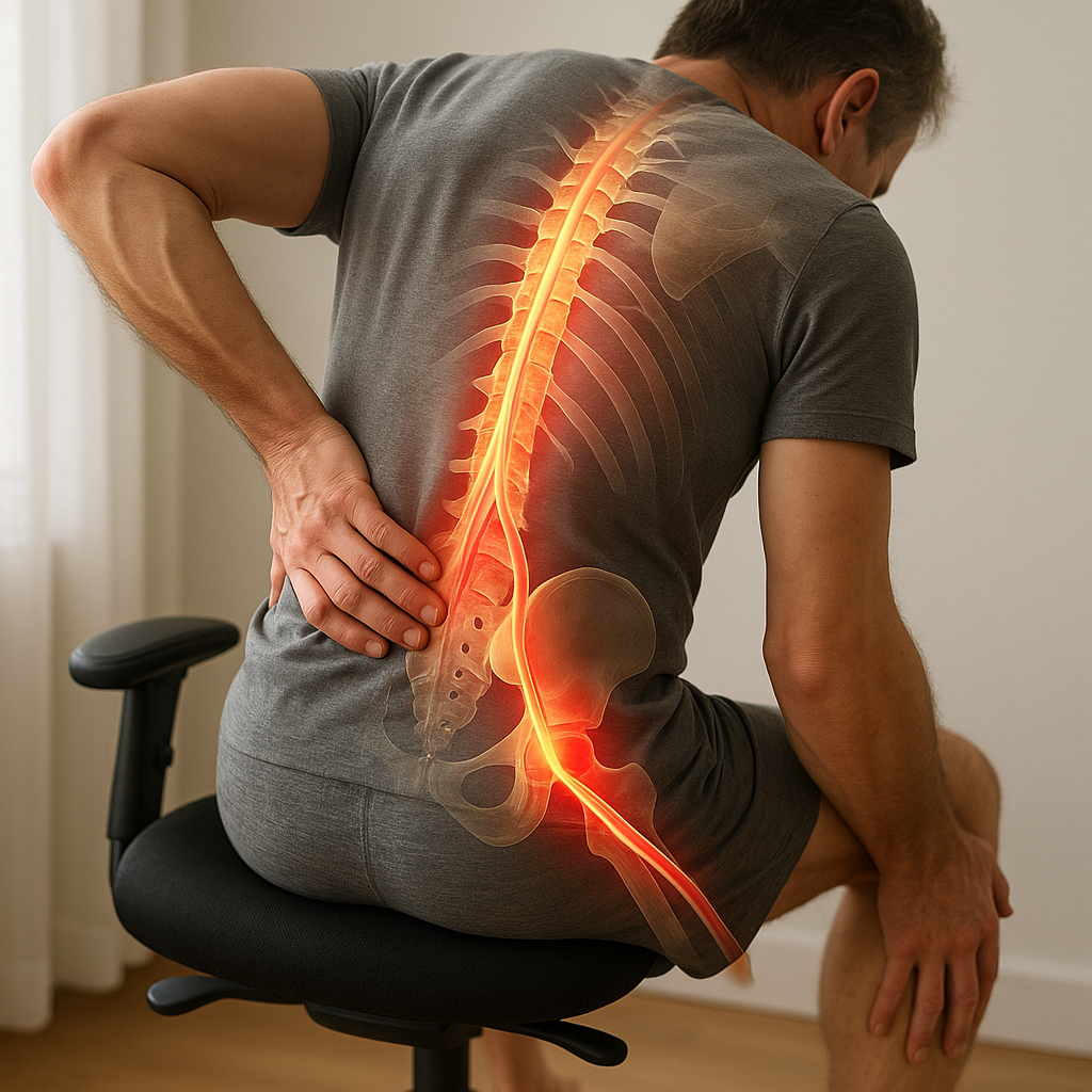 Erkenne die Warnsignale: Ischiasnerv Symptome verstehen und lindern - Illustration