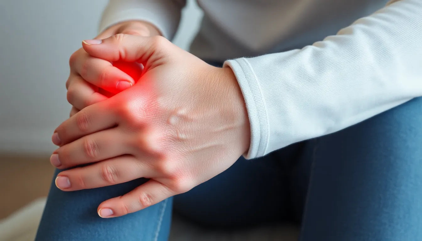 Schmerzen im knie in ruhe verstehen und lindern - Illustration