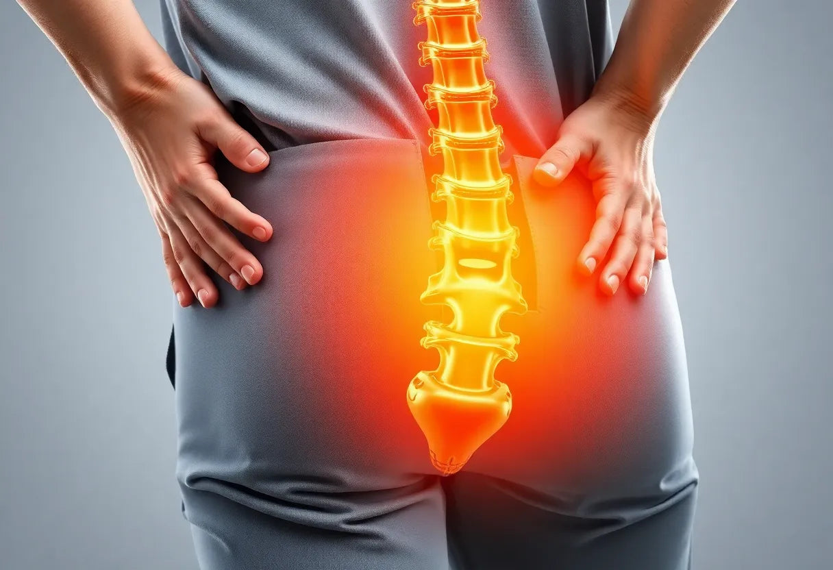 Leistenschmerzen verstehen: wenn der bandscheibenvorfall in die leiste ausstrahlt - Illustration