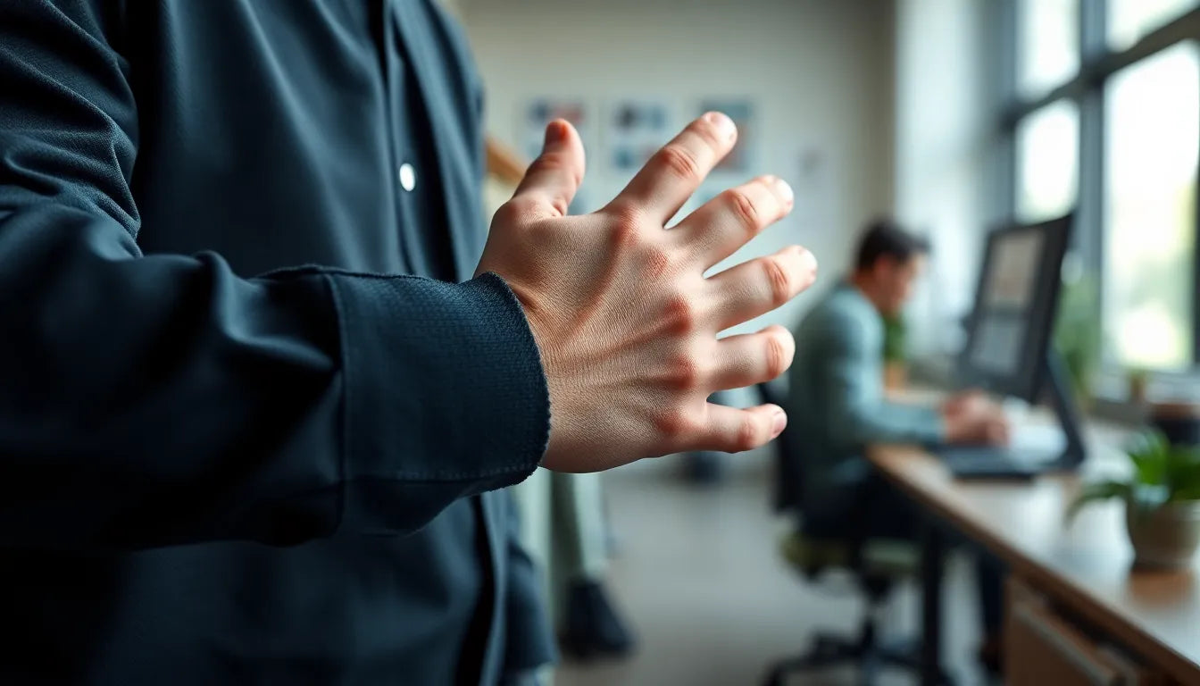 Übungsleser: einfache übungen gegen schmerzen im handgelenk für den alltag - Illustration