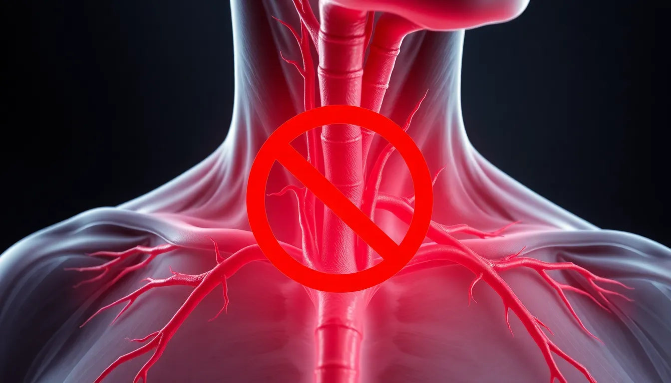Wenn ein bandscheibenvorfall in der brustwirbelsäule das atmen erschwert - Illustration