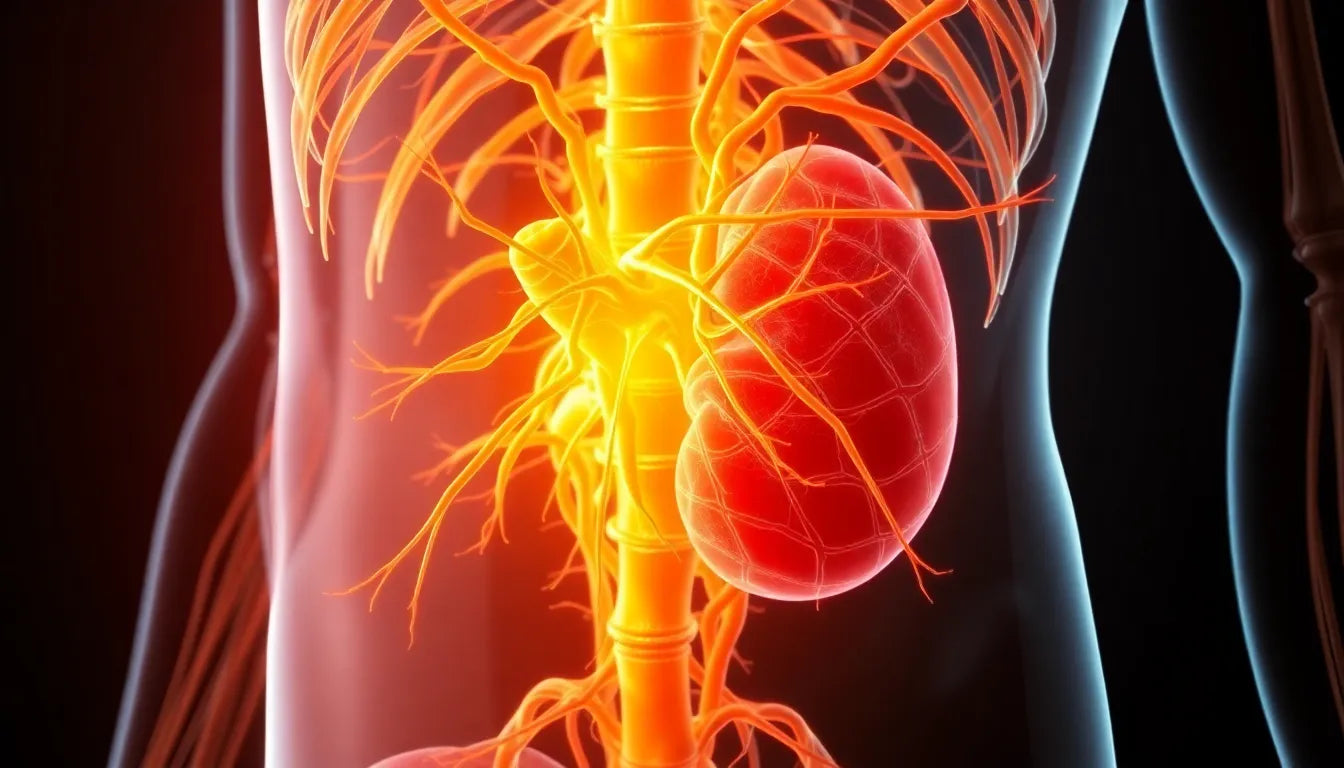 Befreie dich von solar plexus smerter: ganzheitliche Wege zur Linderung - Illustration