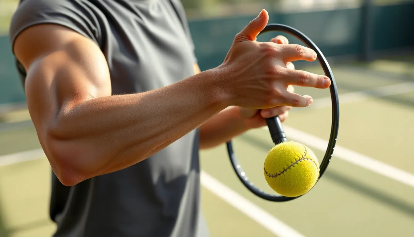 Effektive Übungen für Übungsleser mit tennisalbue von sundhed.dk - Illustration