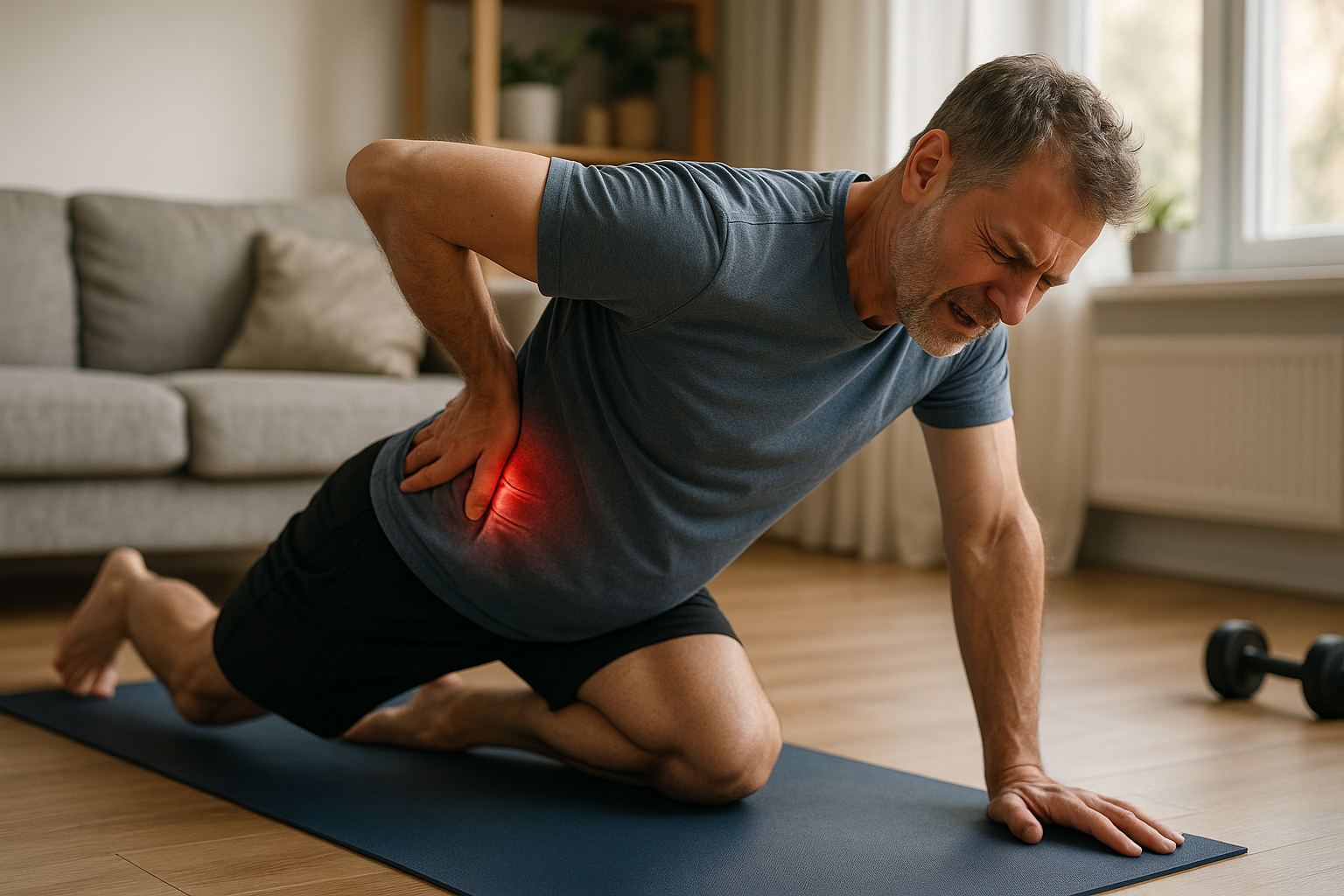 Effektive Übungen für Übungsleser mit Lenden-Bandscheibenvorfall - Illustration