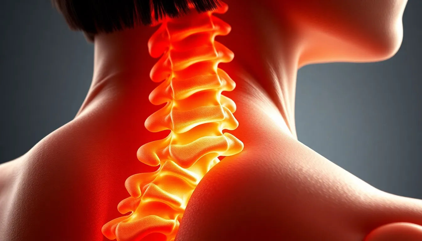 Zervikaler bandscheibenvorfall: Ursachen, Symptome und effektive Behandlungsmöglichkeiten entdecken - Illustration