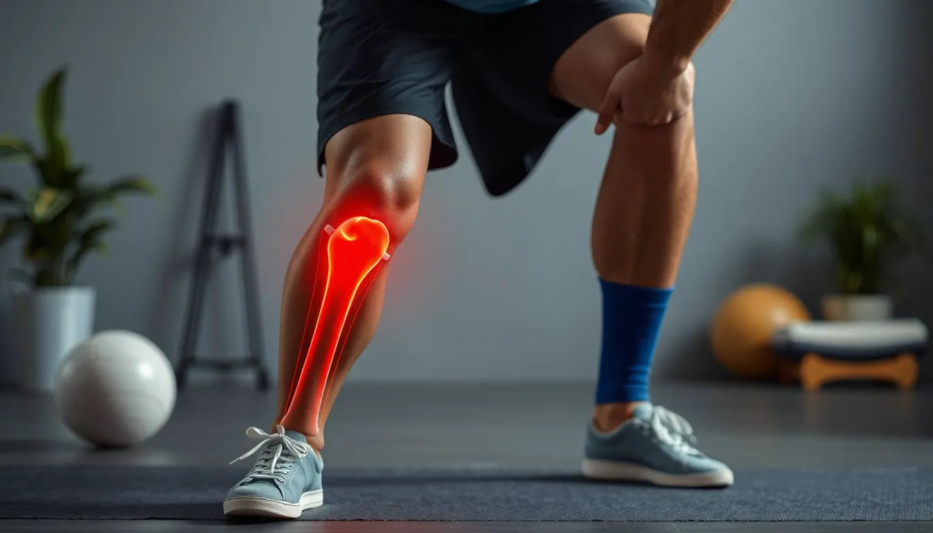 Übungsleser: einfache Übungen, die Knieschmerzen lindern - Illustration