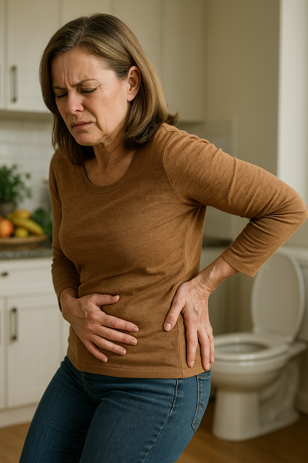 Rückenschmerzen und Verstopfung: die unsichtbare Verbindung verstehen - Illustration