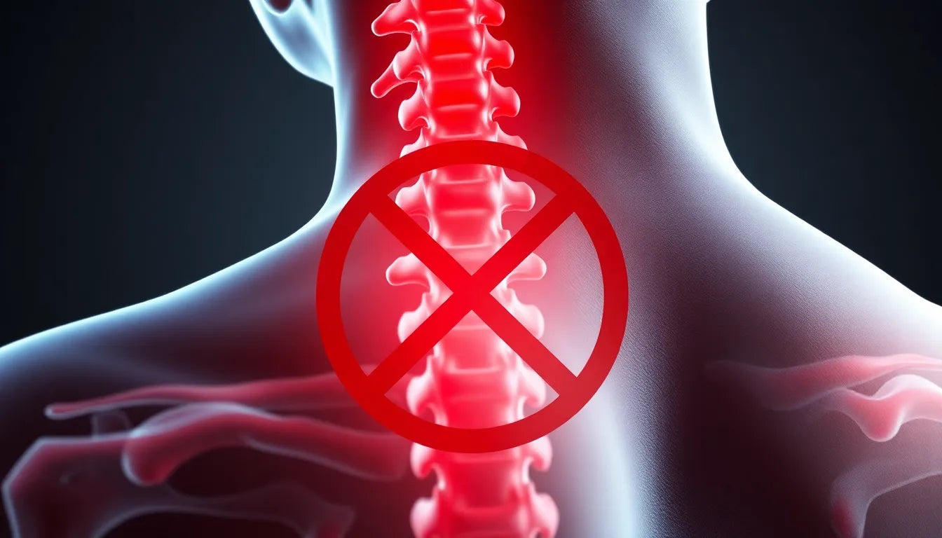 Plötzlicher Schmerz und Kribbeln: So fühlt sich ein Bandscheibenvorfall der HWS an - Illustration