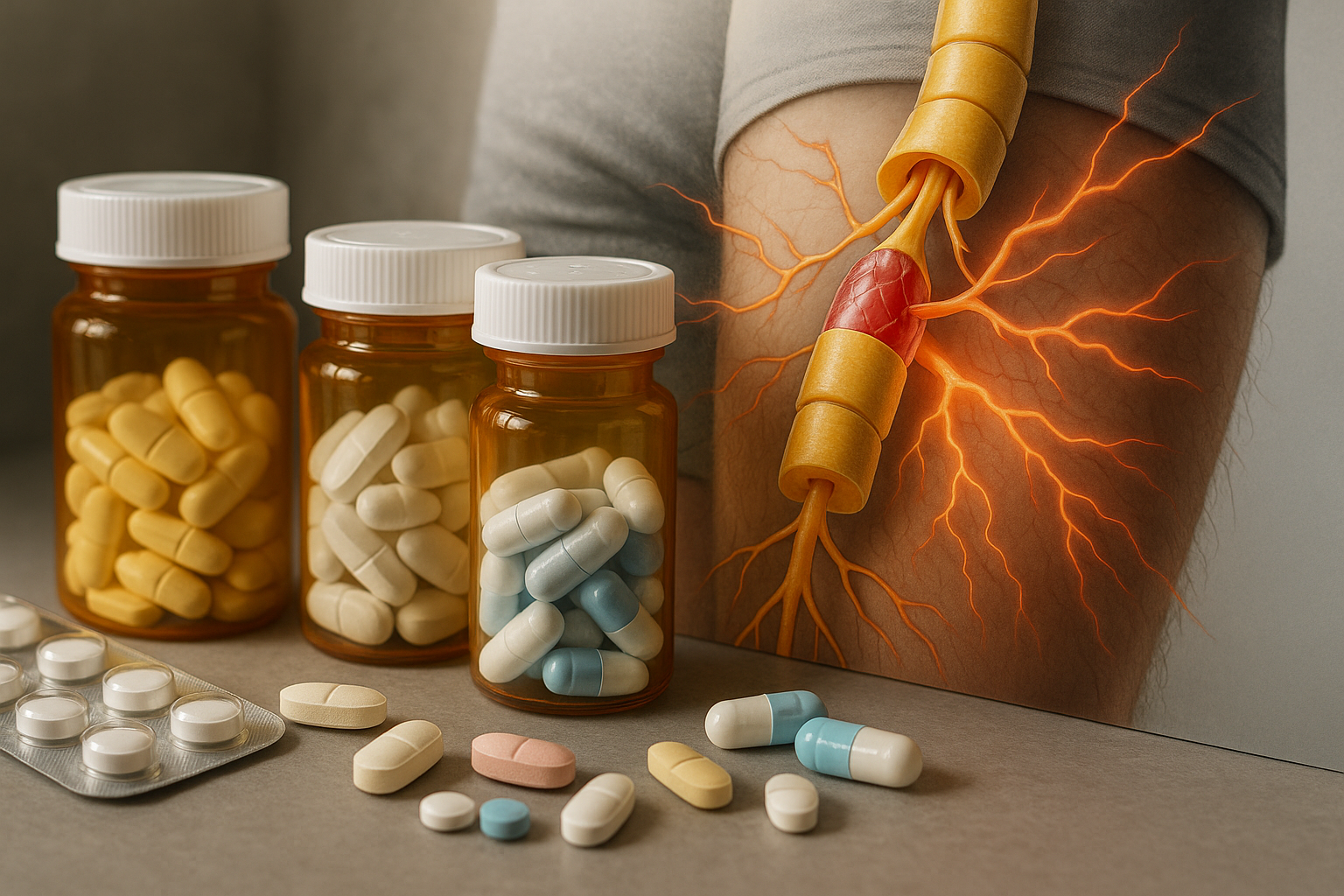 Pharmakologische Wege zur Linderung von neuropathischen Schmerzen entdecken - Illustration