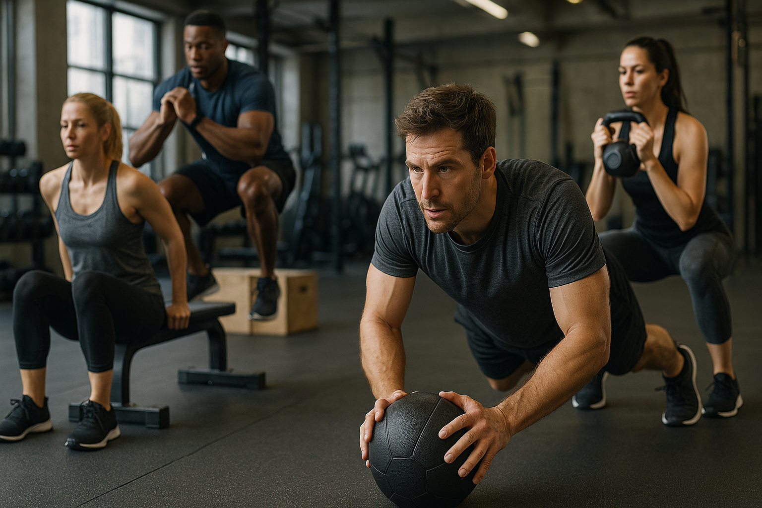 Entdecke die Kraft des zirkeltrainings: dein Schlüssel zu besserer Fitness - Illustration